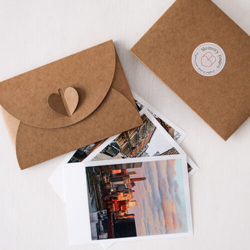 minimalistyczne koperty na zdjęcia papier kraft brązowe koperty Memory Pages